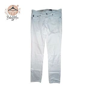 AG The Stilt Cigarette Leg White Denim Jeans Women’s Size 28R Made in USA